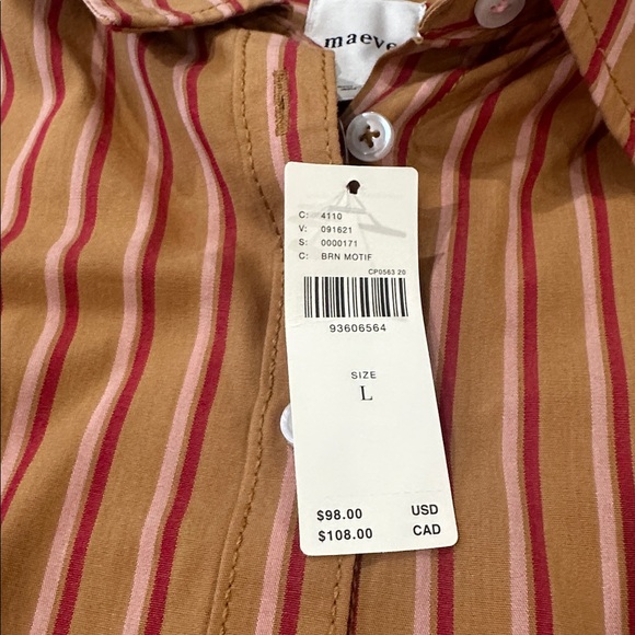 Anthropologie The Bennet Buttondown Shirt by Maeve Size L - Picture 15 of 15